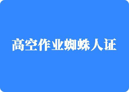 芳芳浪货高空作业蜘蛛人证